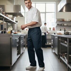 Men's Black Chef Culinary Work Pants‎ 36